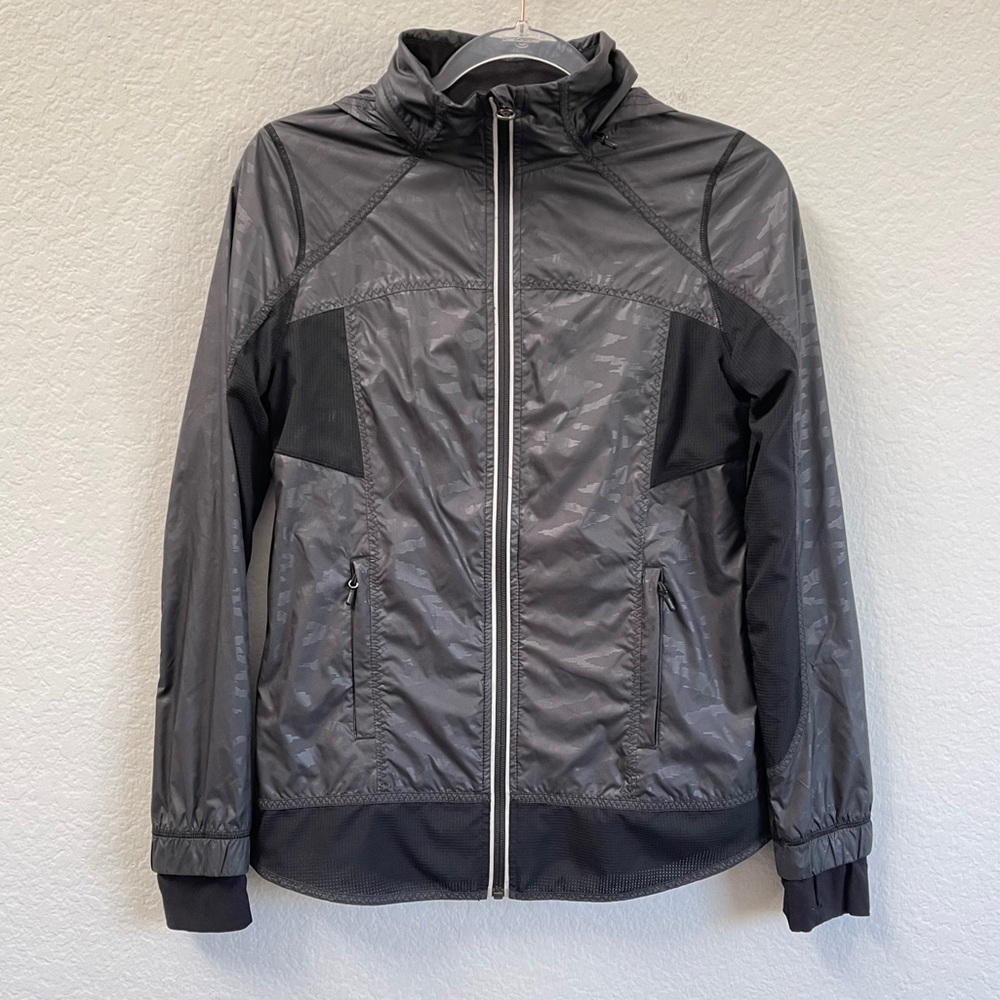 Ivivva Girls Speed Ahead Jacket Black Zip Up Sz 14